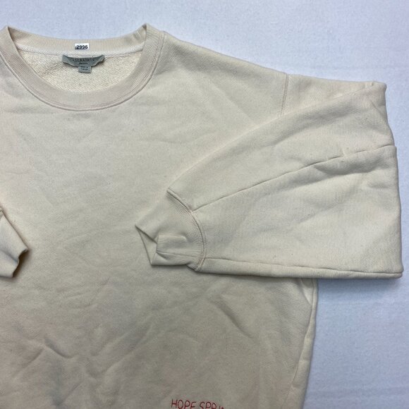 All Saints Sweatshirt Men's S Beige Hope Springs Crewneck Pullover - Picture 3 of 11